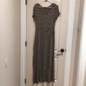 Striped striped maxi dress